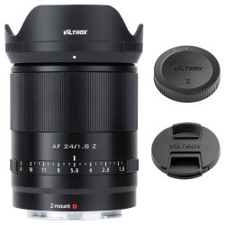 VILTROX 24mm F1.8 Wide Angle Lens Auto Focus Full Frame Prime Lens Compatible with Nikon Z-Mount Cameras Z fc Z7 II Z6 II Z5 Z6 Z7 Z50 Black