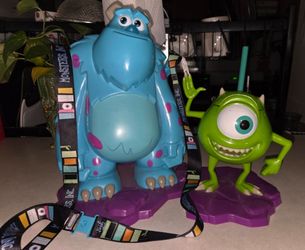 Monsters Inc. Sully & Mike Wazowski Cups with Lanyard for the set