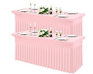 Spandex 8' Rectangle tablecloth for Wedding