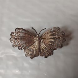 Vintage Sterling Silver Filigree Butterfly .925