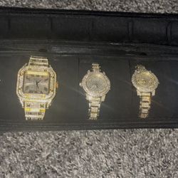 5pc Unisex Work Watches With Case