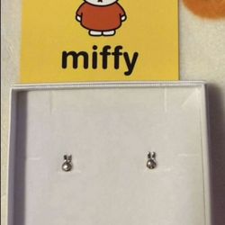 Sterling Silver Miffy Stud Earrings Brand New