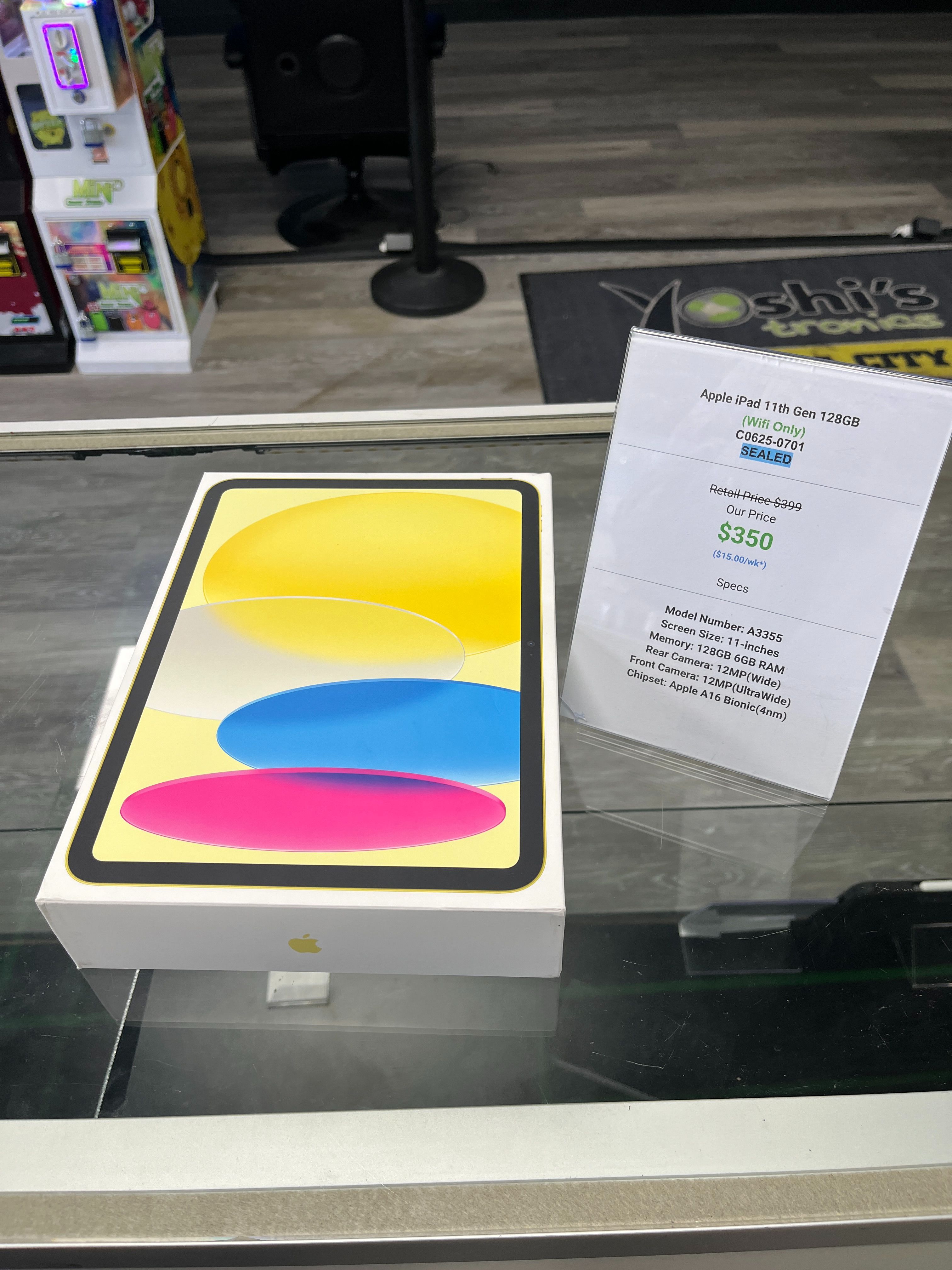 Apple iPad 11th Gen 128GB Sealed WiFi Only Yellow C0625-0701