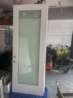Doors: 35-3/4” X 95” Impact fiberglass With Impact Frosted Glass