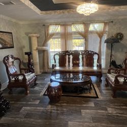 Hand Carved Japanese Furniture Whole Set 