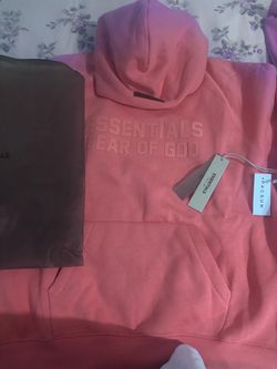 Fear of God Essentials Pullover Hoodie coral