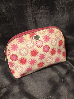 Coach multicolor coated canvas Zip Up Cosmetology Bag