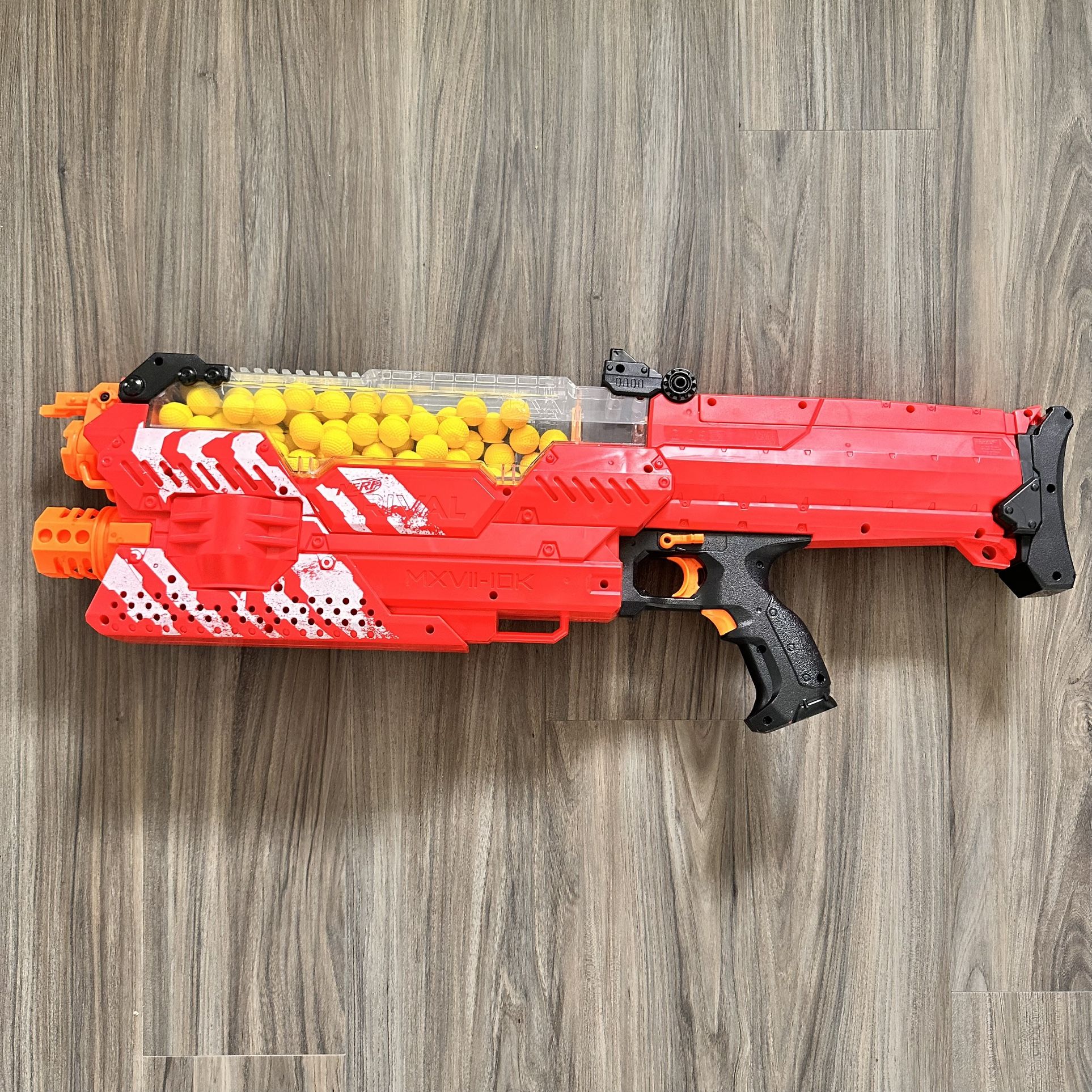 NERF Rival Nemesis MXVII 10K Blaster, Red Battery Powered