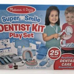 Melissa & Doug Super Smile Dentist Kit Play Set of Teeth and Dental Accessories