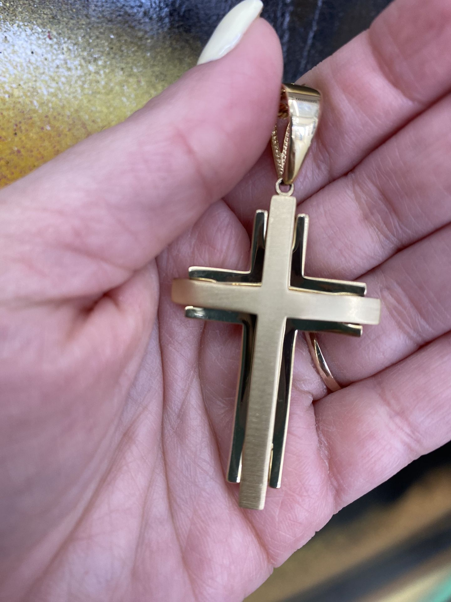 14k CROSS CHARM 