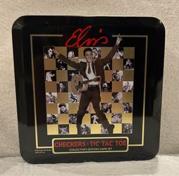 Elvis Presley Collectible Checkers & Tic Tac Toe Game Set