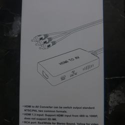 HD Video Converter- HDMI to AV Monitor/ TV 1920x1080@60Hz