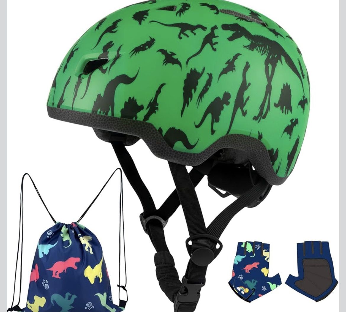 π In π¦ Toddler Bike Helmet with Gloves&Backpack Set,Sizes X-Small:45-49cm/17.7-19.3"Adjustable Boys Girls Bike Helmet for Bicycle/Scooter/Skateboard