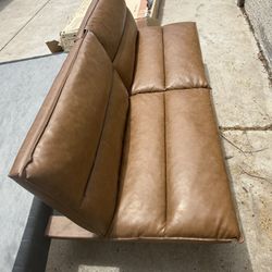 Leather Sofa/bed 