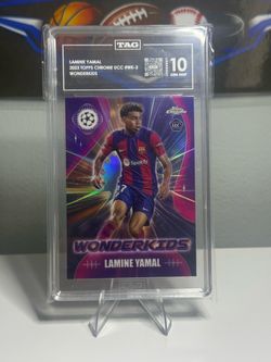 Lamine Yamal 2023 Topps Chrome Wonderkids RC TAG 10