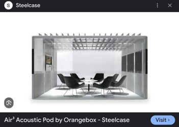 AIR-3 STEELCASE ORANGEBOX CONFERENCE ROOM BOOTH 12'X13'  LIKE NEW !!!