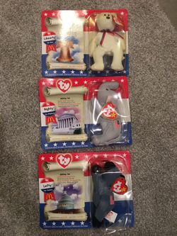 TY American Trio Beanie Babies collectibles