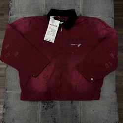 Enfants Riches Deprimes Lined Work Jacket Vineyard Wine 