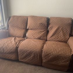 Leather 3 Seat Recliner 