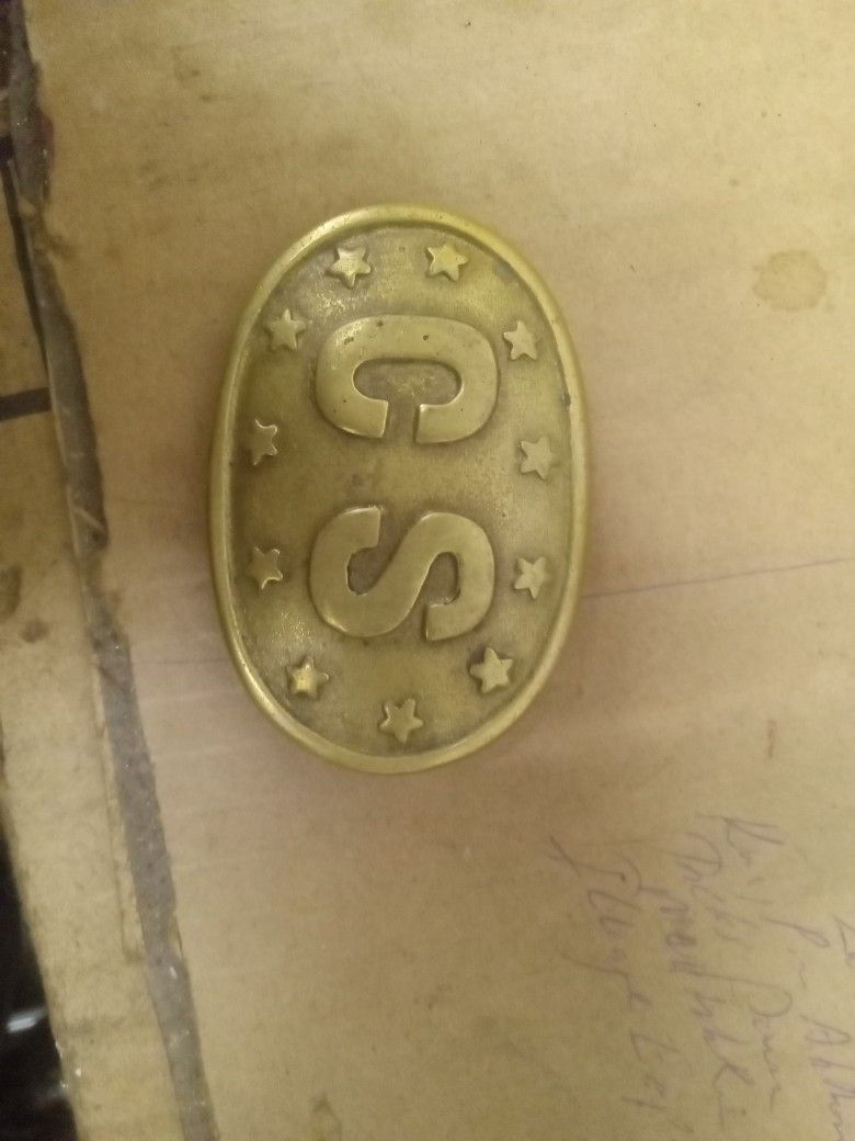 Civil War Confederate States Belt Buckle, Real Deal