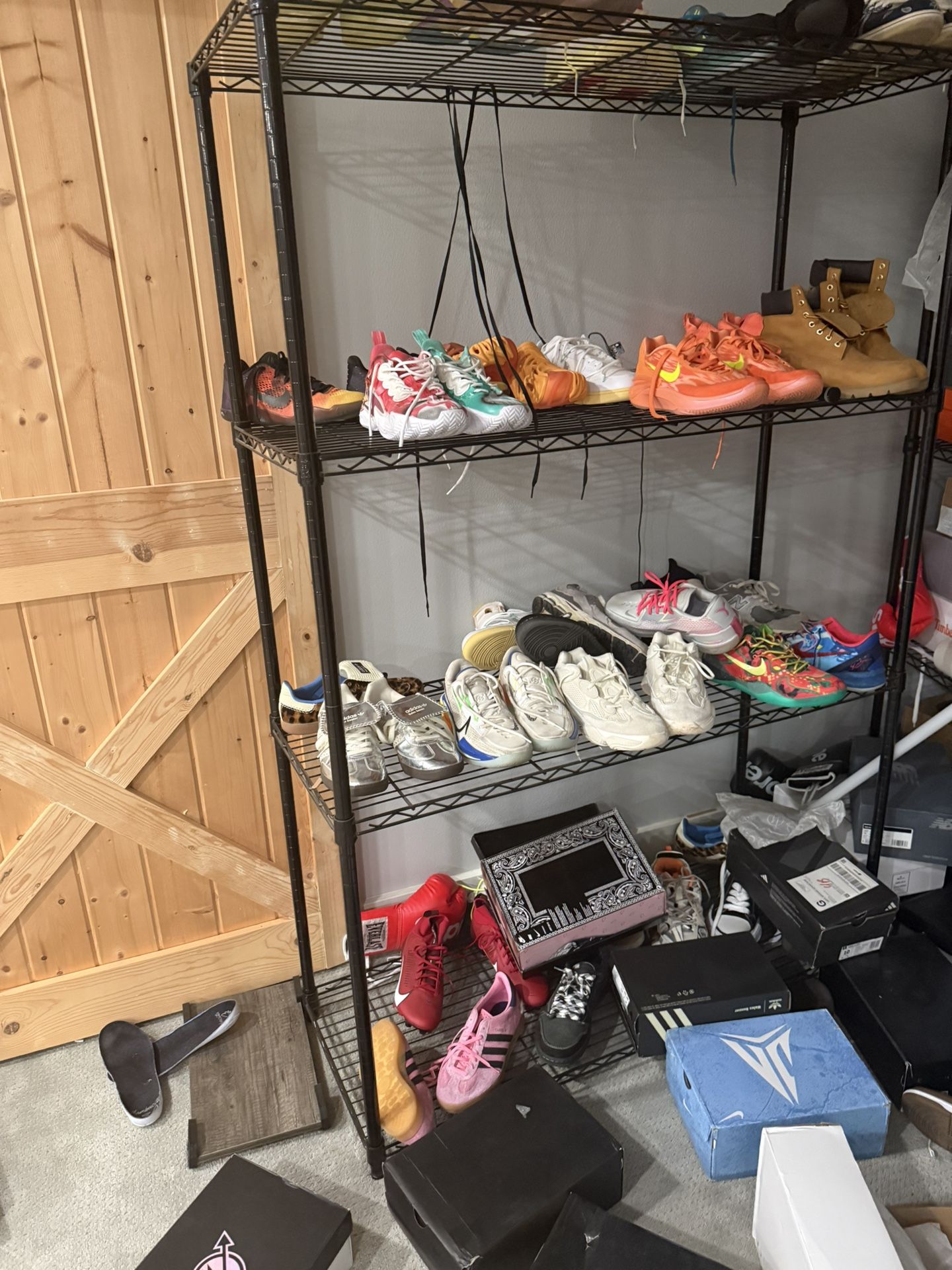 tons of shoes and basketball shoes