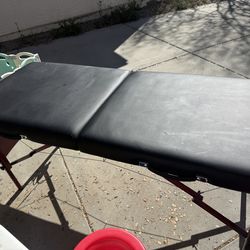 Heated massage table