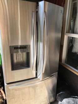 Brushed Stainless Dutch Door Refrigerator