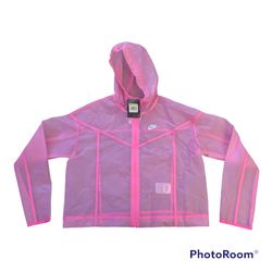 Nike Sportswear Womens Transparent Windrunner Jacket Pink Size Small