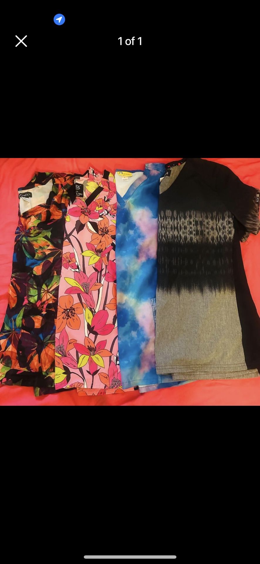Scrub Tops Large