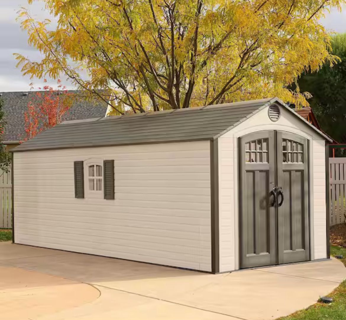 Lifetime 8 ft. x 20 ft. Resin Storage Shed