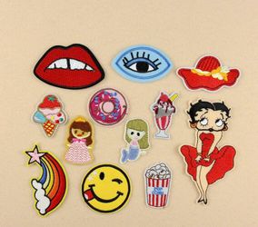Embroidery iron on patches