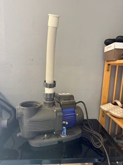 Above the ground pool pump