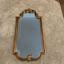 French Neoclassical Wall Mirror Gold