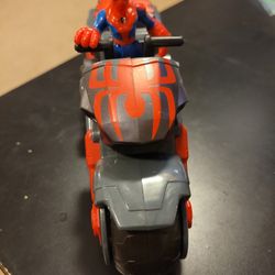 Imagine ex spiderman motorcycle comes with man on