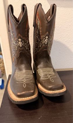 Brown Leather Western Cowboy Boots