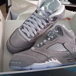 Jordan 5 Wolf Grey Size 3.5y