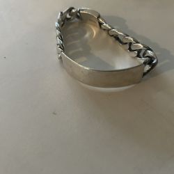 Esclava De Plata Gruesa Y Anillo De Plata