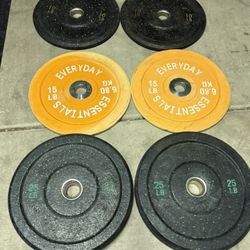 Bumper Plates Set Of 25’s 15’s And 10’s 