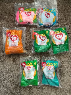 Vintage McDonald's Ty Teenie Beanie Baby Lot - 7 Duplicate Bags (1996, 1998, & 2000 Series)