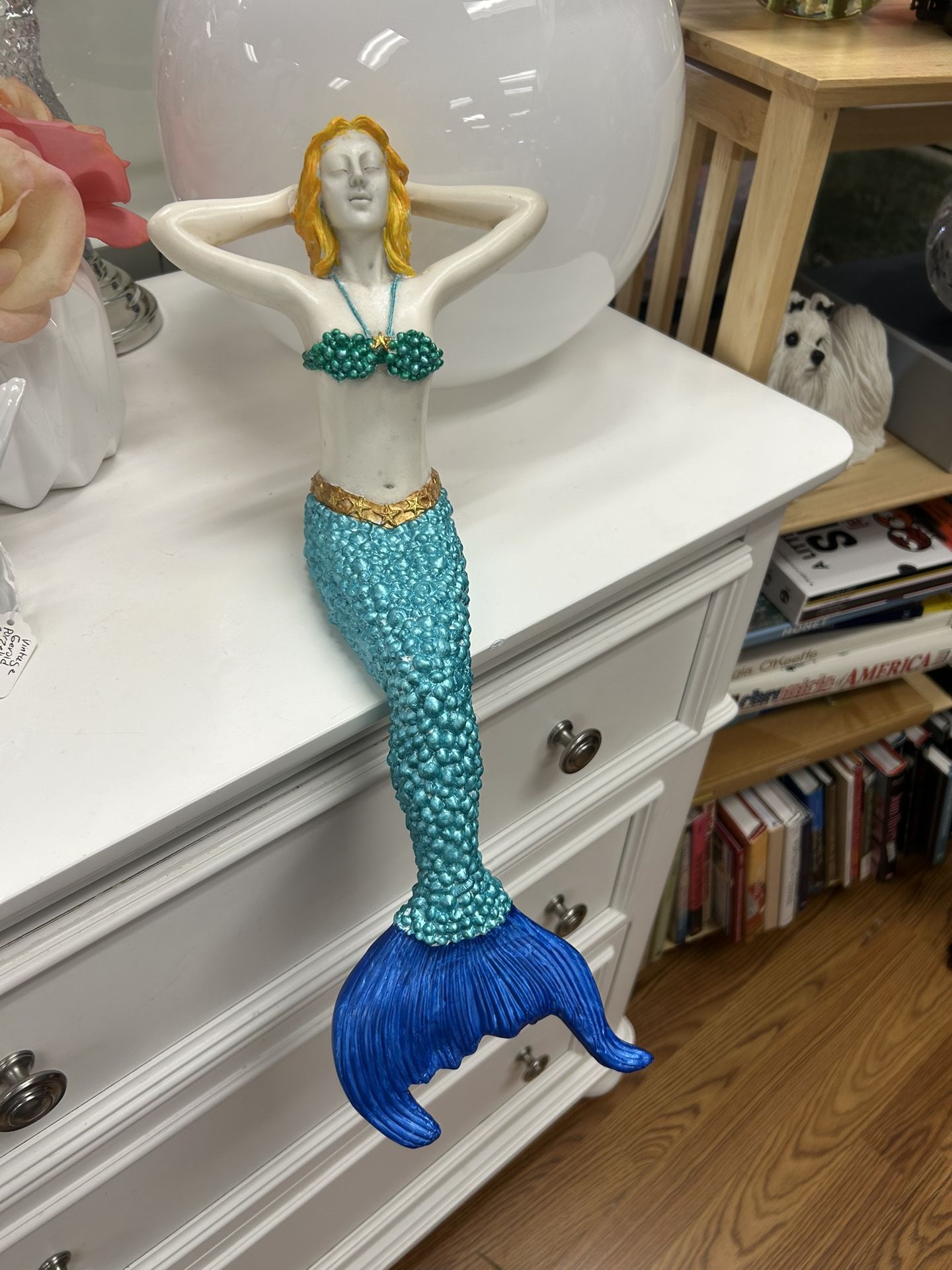 Vintage 17” seated mermaid statue figure Edge statue