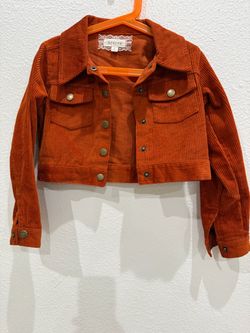 Btween Girls Rust Corduroy Cropped Jacket