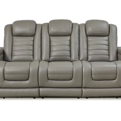 Backtrack Dual Power Leather Reclining Sofa