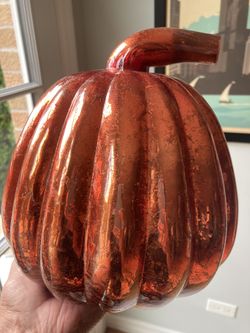 Halloween Glass Pumpkin