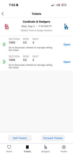 Dodgers tickets 9/2/26