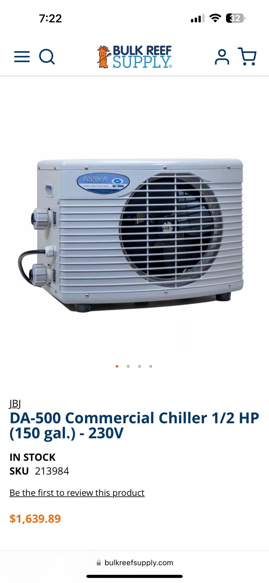 arctica da-500b chiller.