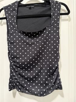 Women’s Size Medium Black and White Polka Dot Tank Top