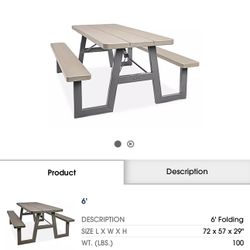 Deluxe folding table