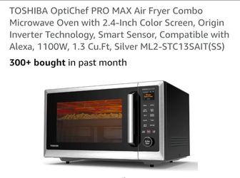 TOSHIBA OptiChef PRO MAX Air Fryer Combo Microwave Oven with 2.4-Inch Color Screen, Origin Inve