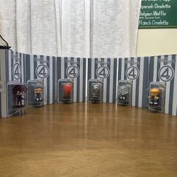The Fantastic Four First Steps Popcorn Tin Bucket w/ Lid 6 Set & Silver Surfer!
