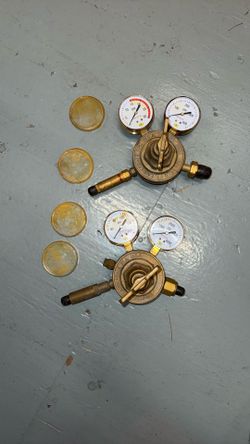 Oxygen And Acetylene Gauges UNIWELD FT. LAUDERDALE FLA.  Made In The USA